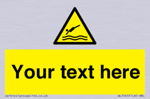 Custom Warning diving area